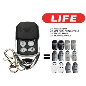 LIFE 차고 게이트 원격 제어 LIFE FIDO2 VIP2 VIP4 STAR2 BRAVO4 롤링 코드 433,92MHz 차고 명령 휴대용 송신기
