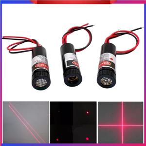 24V 산업용 등급 레이저 모듈 12mm 650nm 적색광 레이저 헤드, 직선, 크로스 라인, 포인트 모양의 조정 가능한 초점