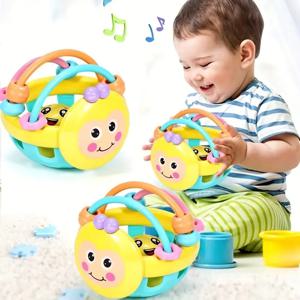 아기 부드러운 젖니가 남 장난감 신생아 조기 교육 감각 Teether 딸랑이 터치 손 파악 공 유아 공 게임 장난감 개발