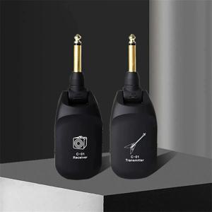 기타 무선 시스템 오디오 송신기 수신기 C01 픽업 일렉트릭 기타베이스 바이올린 용 USB 충전식 무선 시스템