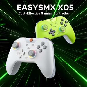 EasySMX X05 무선 게임 패드 Bluetooth 게임 컨트롤러는 PC/전화/스위치/스팀 게이머, RGB 조명, 홀 효과와 호환됩니다.