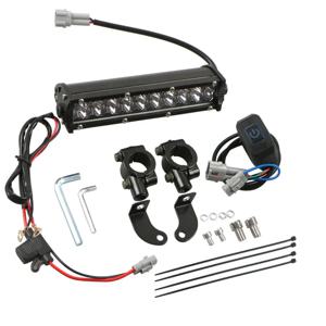 CRF250F CRF110 TTR110 YZF250 RM KX SSR SDG 먼지 핏 자전거 용 장착 브래킷 스위치 배선이있는 60W Motocross LED 라이트 바 키트