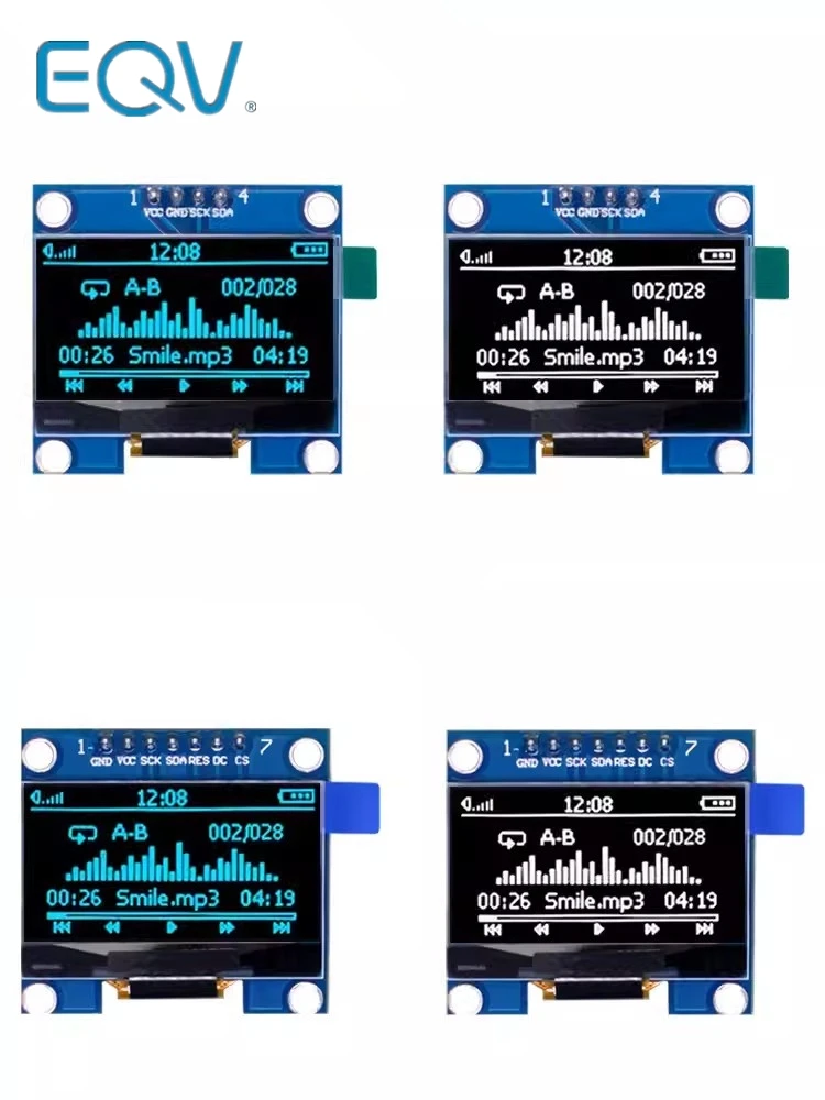 1.3 인치 Oled 모듈 Witte Kleur 128X64 Oled Lcd Led 디스플레이 모듈 Arduino Diy 키트 용 1.3 Iic I2C Spi 통신