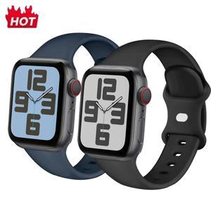 Apple Watch 밴드 용 실리콘 스트랩 40mm 44mm 46mm 45mm 41mm 49mm 38 42 Correa 팔찌 iWatch 시리즈 6 ultra2 7 8 9 se 10 밴드