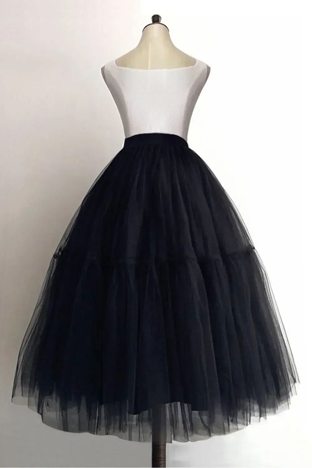 새로운 4 레이어 여성 미디 Tulle 투투 스커트 페티코트 웨딩 신부 드레스 댄스 파티 저녁 공 가운 스커트 아래 CPA1091