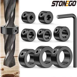 STONEGO 목공 드릴 로케이터 - 정밀 목재 드릴링을 위한 8개/대 3mm-16mm 드릴 비트 깊이 스톱 칼라 링