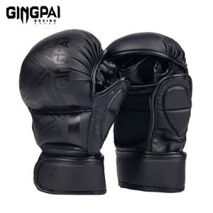 GINGPAI 전문 MMA 권투 장갑 산다 반 손가락 장갑 싸우는 무에타이 여성 남성 어린이 훈련 성인 샌드백