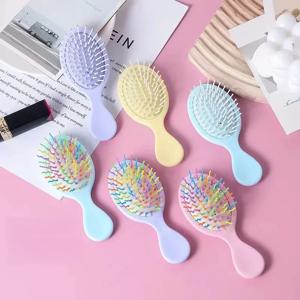 어린이 에어 쿠션 빗 마카롱 컬러 소녀 에어백 빗 헤어 케어 마사지 빗 순 헤어 정전기 방지 스타일링 액세서리
