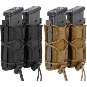 .45 9mm 더블 매거진 파우치 전술 몰 싱글 매거진 파우치 더블 레이어 매거진 파우치 범용 카트리지 홀더