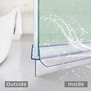 샤워 도어 하단 씰 4-6mm 간격 50cm * 2pcs 유리 스크린 Frameless 씰 스트립 욕실 도어 스윕 홈 개선