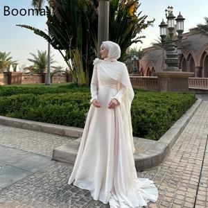 Booma a 라인 이브닝 드레스 여성을위한 공식 파티 가운 긴 주름 우아한 댄스 파티 드레스 사우디 아라비아 2025 맞춤형