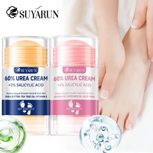SUYARUN 60% 우레아 풋 크림 스틱 - 보습 및 각질 제거, 갈라진 발뒤꿈치 복구, 건조한 발에 깊은 수분 공급, 오래 지속되는 보호.