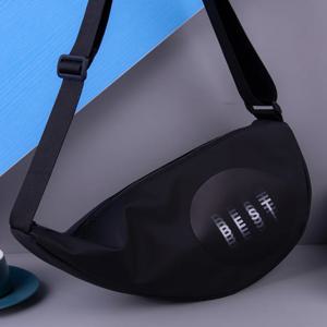 대용량 크로스 바디 백 만두 모양 사이클링 가방 남성용 학생 싱글 숄더 백 캐주얼 스타일 옥스포드 천 소재