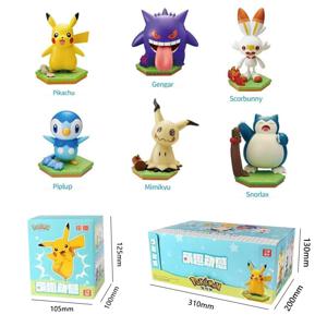 정통 포켓몬 피카추 장식 GENGAR SNORLAX SCORBUNNY PIPLUP MIMIKYU 시계 수제 어린이 생일 선물 장난감