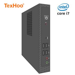 TexHoo 미니 PC, Win 10 Pro, 8GB DDR3L 256GB SSD, 듀얼 밴드 WiFi+BT, Intel i3/i5/i7 ITX 휴대용 PC, 4K@60Hz 오피스 미니 컴퓨터