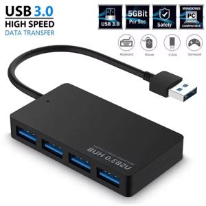 USB 3.0 허브 고속 4포트 허브 어댑터 데이터 케이블 스플리터 확장기 다중 시스템 지원 플러그 앤 플레이 멀티 USB 어댑터