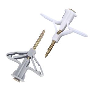 10 세트/팩 플라스틱 비행기 확장 파이프 커튼 석고 보드 중공 벽 확장 나사 3.5*50 + 앵커 8*50 플러그 업 노화