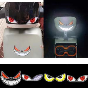 악마 눈 자동차 오토바이 스티커 헬멧 페어링 후면 창 장식 데칼 전기 자동차 오토바이 반사 스티커