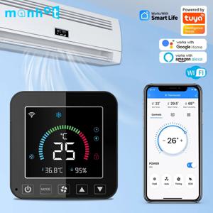 Tuya WiFi 온도 조절기 에어컨 IR 온도 습도 적외선 컨트롤러 USB 전원 LCD 터치 스크린 Google 홈 Alexa