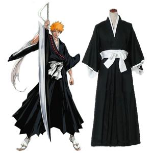 Bleach Kuchiki Rukia 코스프레 의상 Kurosaki Ichigo Die Pa Soul Society 사니 가미 기모노 전체 복장 천년의 혈액 전쟁