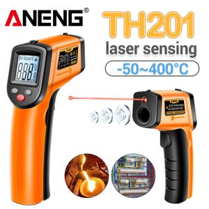 ANENG TH201 고감도 디지털 적외선 측정 건 습도계 백라이트 스크린 레이저 포지셔닝 비접촉 온도