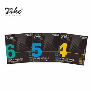 ZIKO 일렉트릭 베이스 현 4/5/6 현 베이스/육각형 합금 코어 및 니켈 상처/일렉트릭 기타 베이스 악기 액세서리