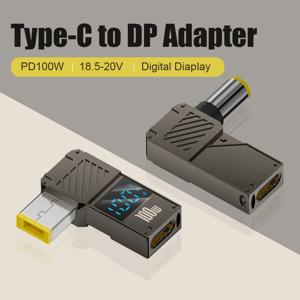 레노버 씽크플러스 HP 델용 전원 충전기 커넥터 팁, PD100W C타입-DC 플러그 컨버터, USB C-DC 노트북 충전 어댑터