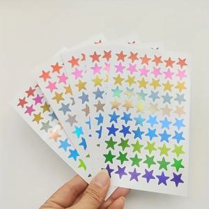 컬러 별 스티커 5개 - DIY 공예, 플래너 장식 및 저널 장식에 적합합니다.