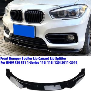 BMW F20 F21 1 시리즈 116i 118i 120i 2011-2019 자동차 앞 범퍼 스포일러 립 3Pcs PP 범퍼 카나드 립 스플리터