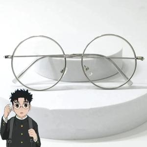 패션 라운드 안경 액세서리 애니메이션 라운드 블루라이트 차단 안경 메탈 플랫 남녀 레트로 아트 안경 의류 소품 선물