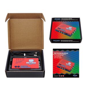 RetroScaler2x AV-HD 변환기 용 AA91 레트로 게임 콘솔 용 라인-더블러 PS2 N64 NES Dreamcast Saturn MD1 MD2,Red