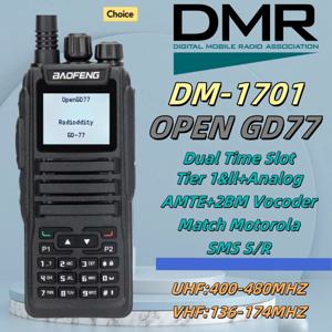 Baofeng Dmr 1701 오픈 Gd77 디지털 워키 토키 듀얼 모드 아날로그 양방향 라디오 오픈 Gd77 듀얼 타임 슬롯 Tier 1+2 Dr 1801