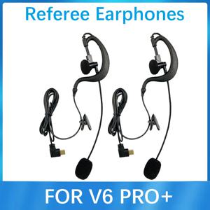 C타입 인터페이스 귀 걸이 타입 심판 이어폰, V6 프로 + 오토바이 헬멧 블루투스 인터콤에 적합