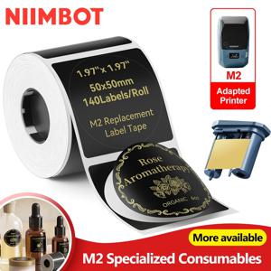 Niimbot M2 열전사 라벨 용지 컬러 인쇄 리본 흰색/은색/투명/케이블 라벨 스티커 장기 보관