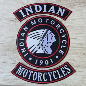 큰 크기 인도 바이커 자수 아이언 오토바이 자켓 바느질 용품 배지 의류 뒤 장식에 대한 패치에 바느질