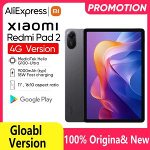 글로벌 버전 샤오미 레드미 패드2 4G 태블릿 고급 Helio G100-Ultra 11인치 2.5K 크리스탈 선명한 디스플레이 9000mAh 배터리 미 태블릿 PC