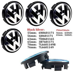 4PCS 55mm-76mm 자동차 허브 센터 커버 개조 액세서리 (폭스바겐 골프, 샤란, 파사트, 티구안 용)