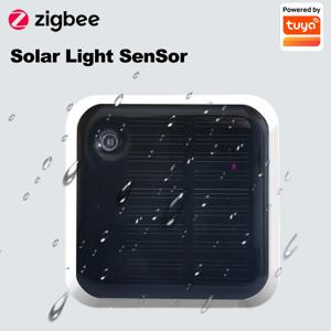 Haozee Tuya Zigbee 태양 광 센서 IP65 방수 무선 스마트 태양 광 지원 홈 어시스턴트 Zigbee2mqtt