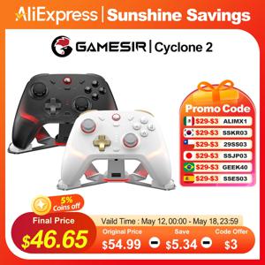 GameSir Cyclone 2 무선 프로 컨트롤러, 홀 효과 조이스틱, Nintendo Switch, iPhone, Android 및 PC용 Bluetooth 게임패드