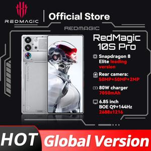 월드 프리미어 글로벌 버전 레드매직 10s 프로 5G 게이밍 폰 6.85인치 스냅드래곤 8 엘리트 리딩 버전 7050mAh 80W 144Hz NFC