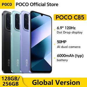 [월드 프리미어] POCO C85 글로벌 버전 스마트폰 128/256GB Helio G81-Ultra 6000mAh 배터리 6.9인치 디스플레이 50MP 카메라 33W NFC