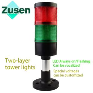 Zusen 70mm TBQ70-2T/W-D(J) 12V 24V 110V 220V Led 2 층 신호 타워 라이트 부저
