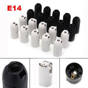 10pcs 실용적인 E14 전구 램프 홀더 소켓 갓 반지 2A 250V 2 색 작은 스크류 캡 조명 액세서리
