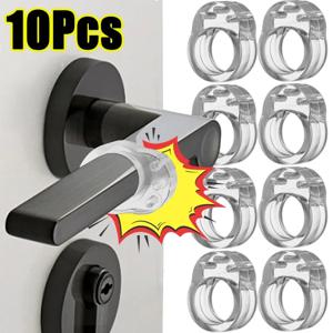 충격 방지 문짝 스톱 실리콘 문짝 핸들 버퍼, 벽 보호 도어 노브 범퍼, 가구 보호 크래시 패드 링, 1 개, 10 개