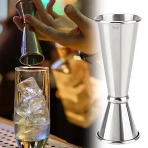 새로운 듀얼 샷 스테인레스 스틸 측정 컵 칵테일 셰이커 음료 정신 측정 Jigger 주방 바 Barware 도구