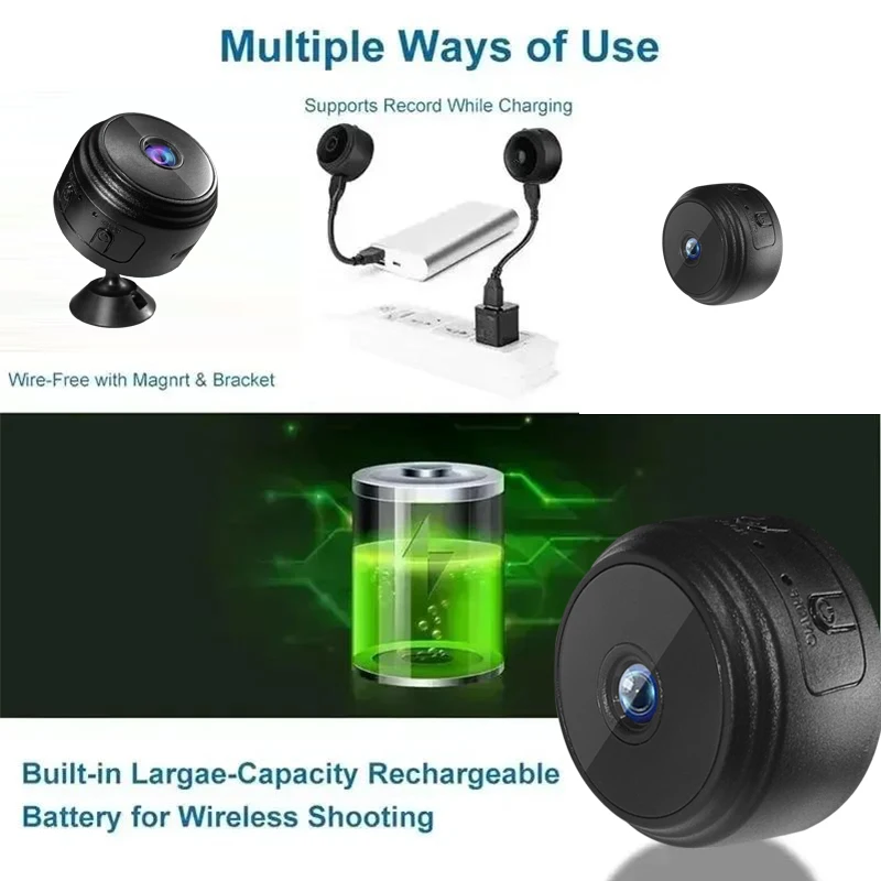 A9 미니 카메라 HD 1080P 지능형 홈 SecurityIP WiFi 카메라 모니터 모바일 원격 카메라모바일 원격 애플리케이션
