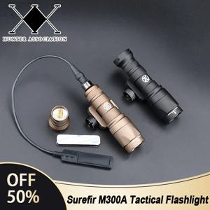 WADSN 슈어파이어 M600 M600U M300A M300 전술 플래시라이트 미니 스카우트 헌팅 LED 라이트 20MM 레일용 순간 점등/상시 점등 테일 라이트
