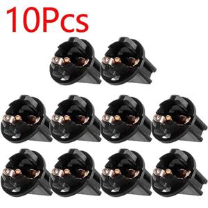 10개 T10 웨지 베이스 소켓 - 자동차 대시보드/미터 클러스터 전구 홀더용