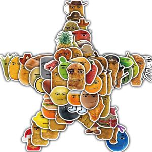58PCS Robloxs 얼굴 우승 미소 치킨 너겟 Meme 스티커 미적 전화 노트북 오토바이 전화 선물 벽 스티커