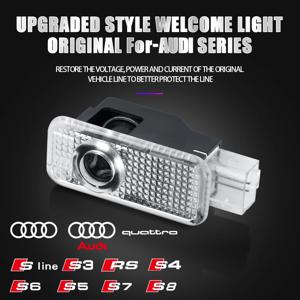 LED 자동차 도어 로고 환영 빛 레이저 프로젝터 램프 아우디 Sline S3 S4 S5 S6 S7 RS Quattro Q7 Q5 Q3 A4 B8 8P A3 A6 C7 A5 A6L